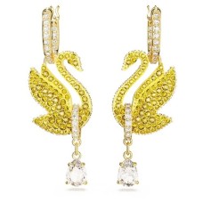ICONIC SWAN DROP EARRINGS - YELLOW